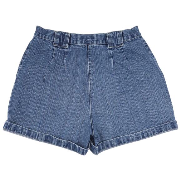 Sonoma Jean Company Shorts Womens 10 Blue Denim High Rise Cuffed Vintage Style - Picture 8 of 12